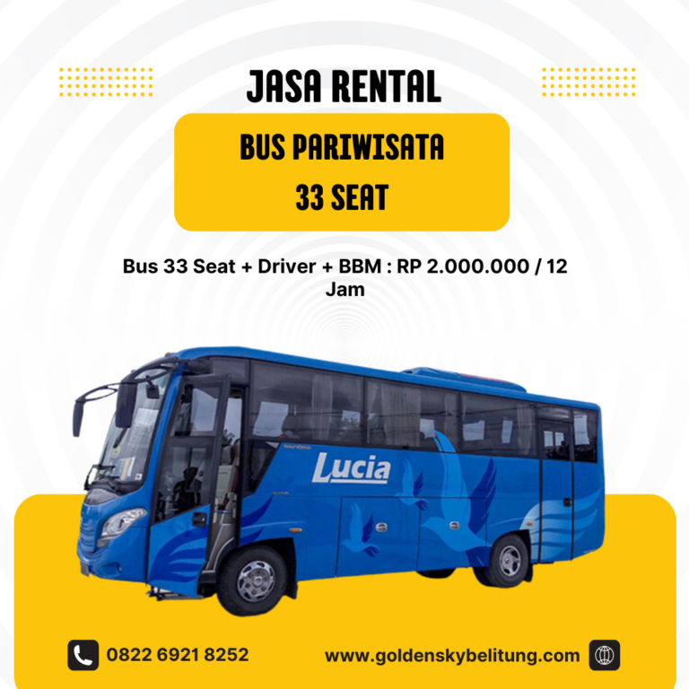 SEWA BUS PARIWISATA 33 SEAT